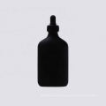 New design customized black flat dropper bottle for cosmetic packaging container